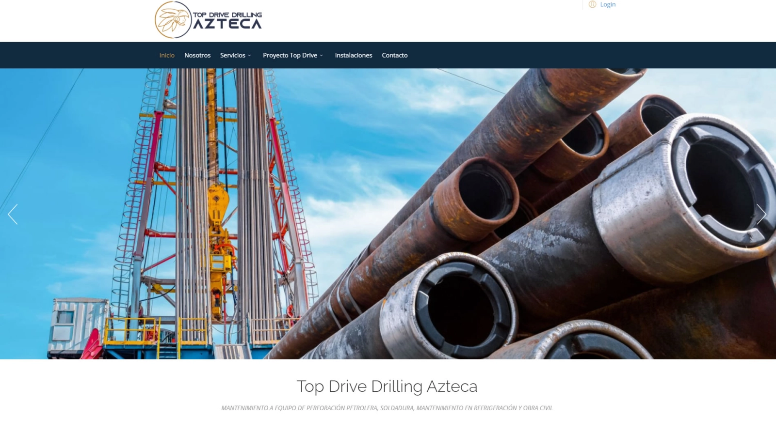 Diseño Web Profesional - AZTECA Top Drive